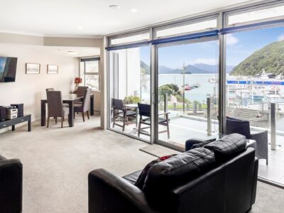 Oxley’s One and Two Bedroom Apartments lounge and outlook